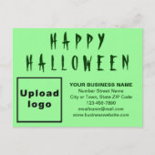 Carte postale Halloween vert clair (Devant)