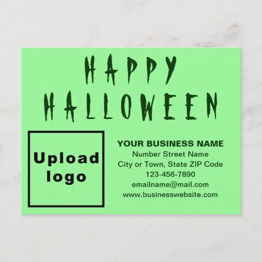 Carte postale Halloween vert clair (Devant)