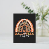 Carte Postale Halloween Vibes Boho Rainbow Automne Éffrayant (Debout devant)