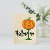 Carte Postale Halloween vin Citrouille Hallowino (Debout devant)
