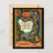 Carte Postale Halloween vintage (Devant / Derrière)