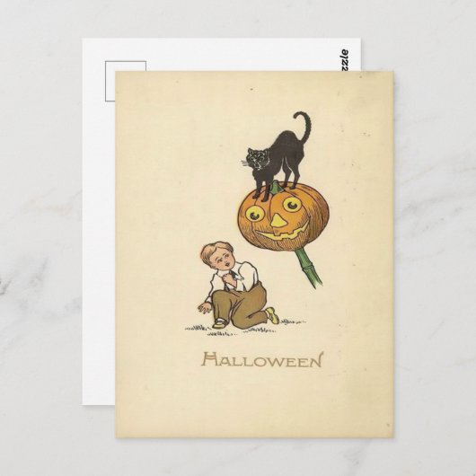 Carte Postale Halloween vintage (Devant / Derrière)