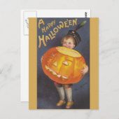 Carte postale Halloween vintage (Devant / Derrière)