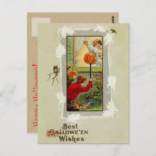 Carte postale Halloween vintage (Devant / Derrière)