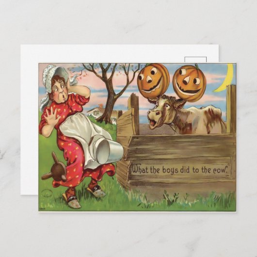 Carte Postale Halloween vintage (Devant / Derrière)