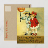 Carte postale Halloween vintage (Devant / Derrière)