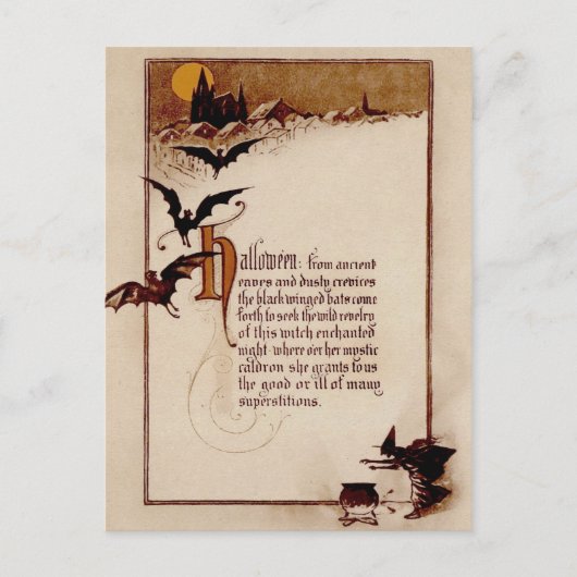 Carte postale Halloween vintage (Devant)