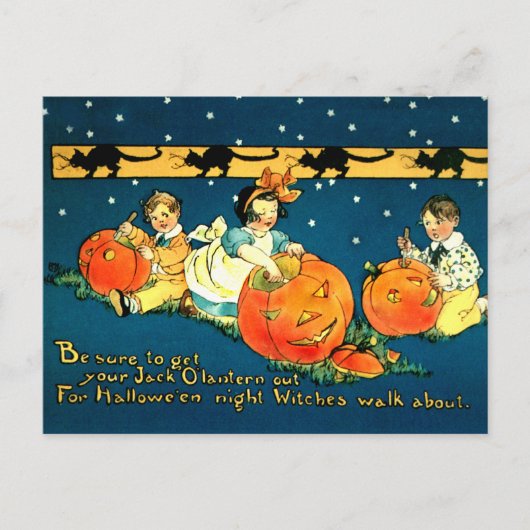 Carte postale Halloween Vintage (Devant)