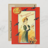Carte postale Halloween vintage (Devant / Derrière)