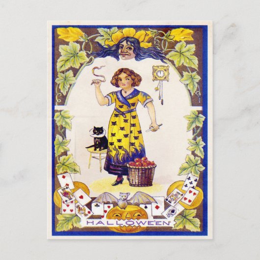Carte postale Halloween vintage (Devant)