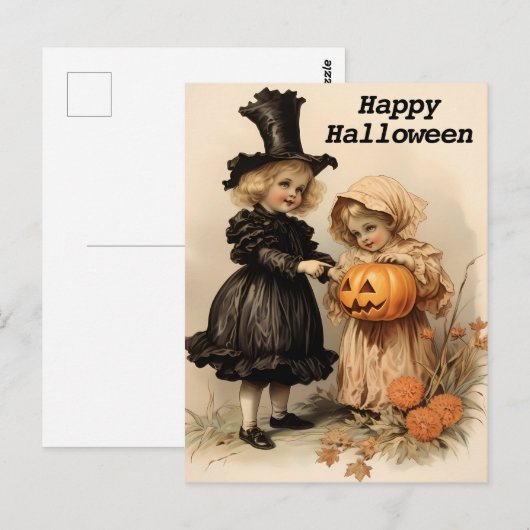 Carte Postale Halloween vintage (Devant / Derrière)