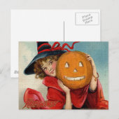 Carte Postale Halloween vintage (Devant / Derrière)