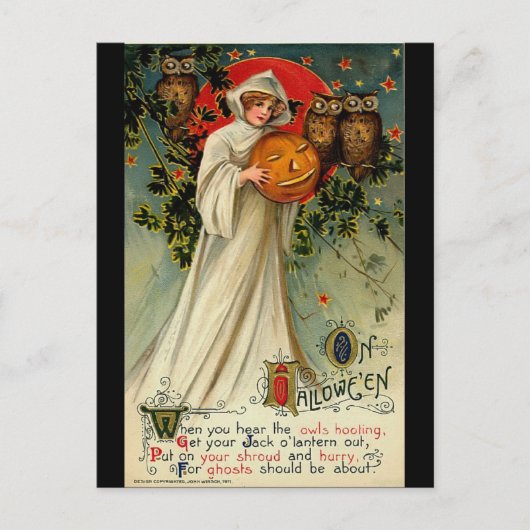 Carte postale Halloween vintage (Devant)
