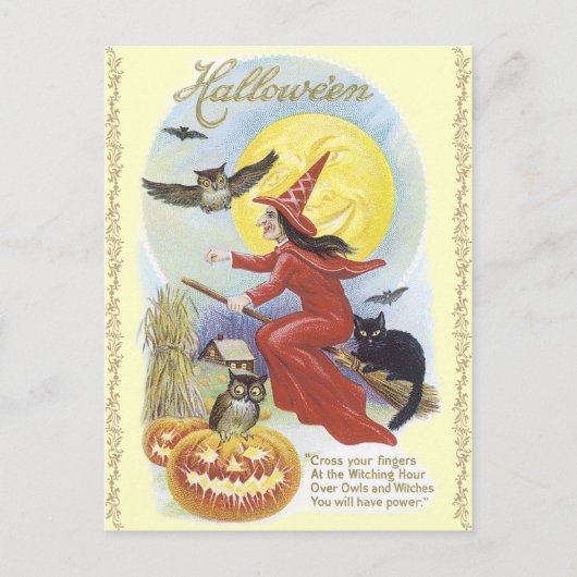 Carte postale Halloween vintage (Devant)