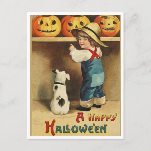 Carte postale Halloween vintage (Devant)