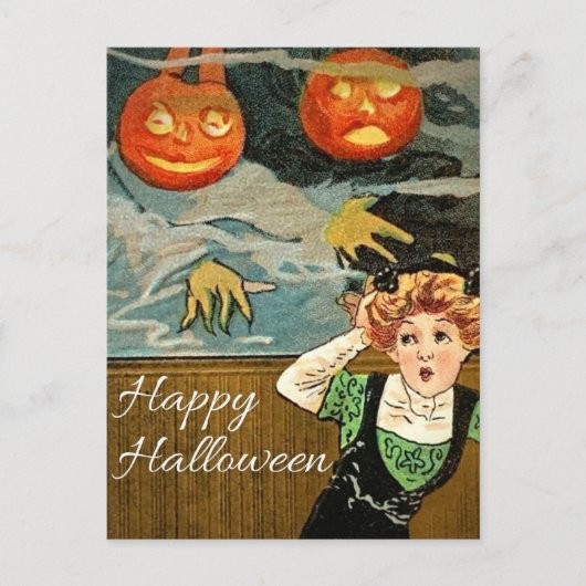 Carte postale Halloween Vintage pour les femmes et (Devant)