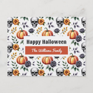 Carte postale Halloween Watercolor personnalisée