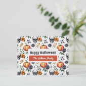 Carte postale Halloween Watercolor personnalisée (Debout devant)