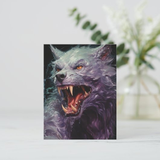 Carte Postale Halloween Werewolf (Debout devant)