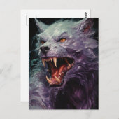 Carte Postale Halloween Werewolf (Devant / Derrière)