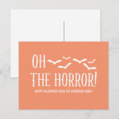 Carte postale Halloween White Oh The Horror (Devant / Derrière)
