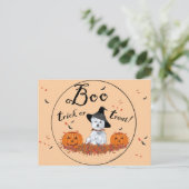 Carte Postale Halloween White Terrier de West Highland (Debout devant)