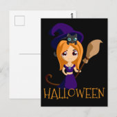 Carte postale Halloween Witch (Devant / Derrière)