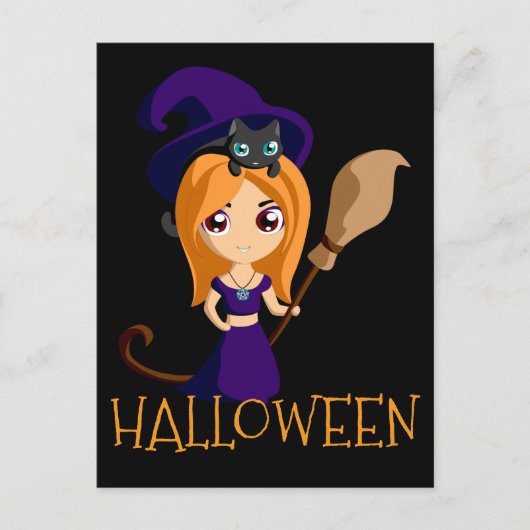 Carte postale Halloween Witch (Devant)