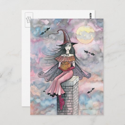 Carte postale Halloween Witch (Devant / Derrière)