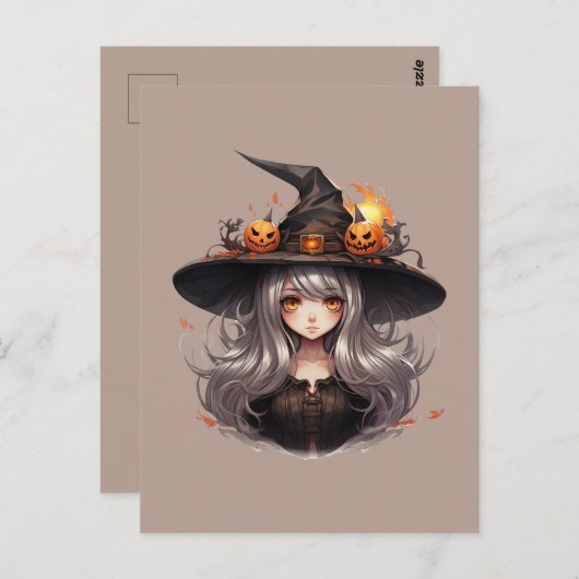 Carte Postale Halloween Witch (Devant / Derrière)