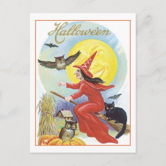 Carte Postale Halloween Witch (Devant)