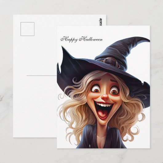 Carte Postale Halloween Witch (Devant / Derrière)