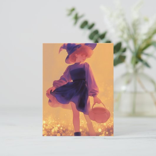 Carte Postale Halloween Witch (Debout devant)