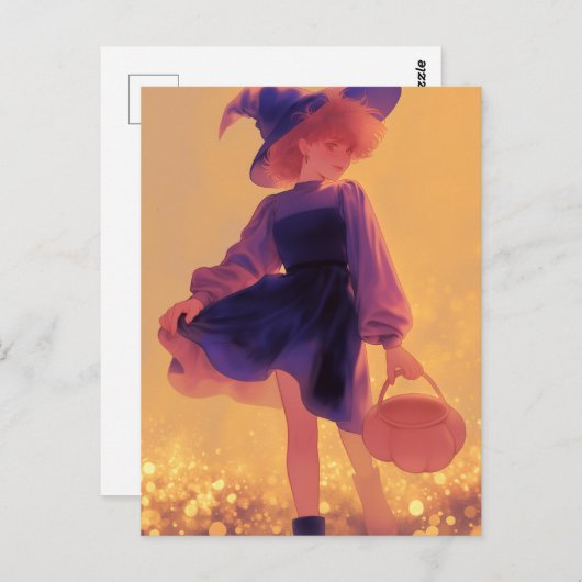 Carte Postale Halloween Witch (Devant / Derrière)