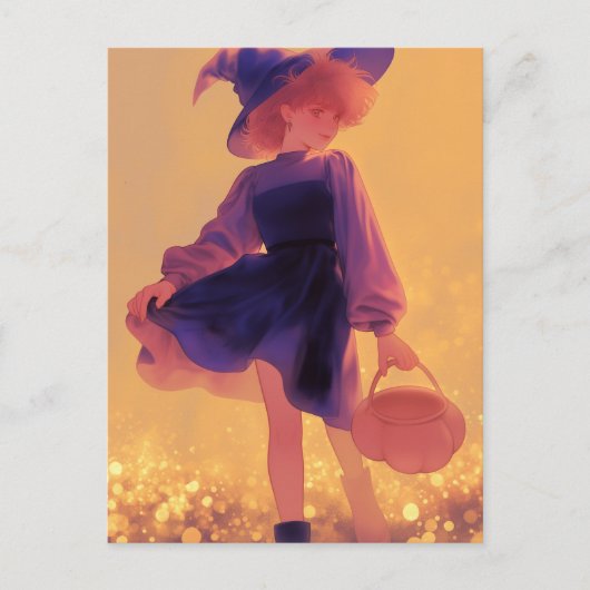 Carte Postale Halloween Witch (Devant)