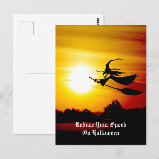 Carte Postale Halloween Witch (Devant / Derrière)