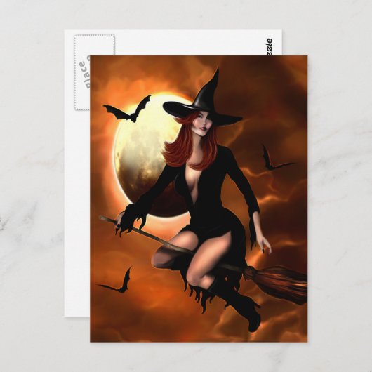 Carte Postale Halloween Witch 2005 (Devant / Derrière)