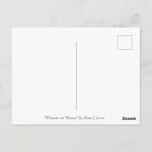 Carte Postale Halloween witch and wolf card by Renee Lavoie (Dos)