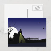 Carte Postale Halloween Witch House (Devant / Derrière)