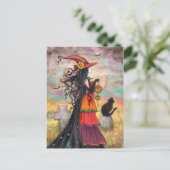 Carte Postale Halloween Witch Imaginaire Art par Molly Harrison" (Debout devant)