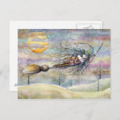 Carte postale Halloween Witch par Molly Harrison (Devant / Derrière)