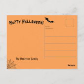 Carte postale Halloween Witch Theme Salutations (Dos)