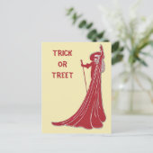 Carte Postale Halloween Witch, Trick ou Treet, modifier le texte (Debout devant)