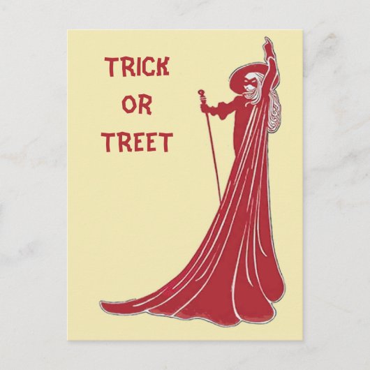 Carte Postale Halloween Witch, Trick ou Treet, modifier le texte (Devant)