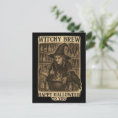 Carte postale Halloween Witchen Brew (Debout devant)
