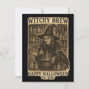 Carte postale Halloween Witchen Brew