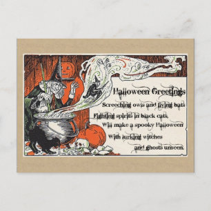 Carte postale Halloween Witchery, Carte postale Ha