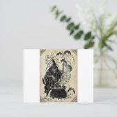 Carte Postale Halloween Witches Cauldron (Debout devant)