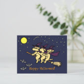 Carte Postale Halloween Yellow Labrador Riders! (Debout devant)