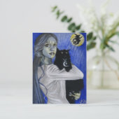 Carte postale Hallow's Eve Witch Cat (Debout devant)